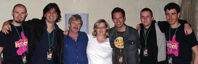 At ROSFest 2004 (l to r): Stephan Ebner, Yogi Lang, Duncan and Arhlene Glenday, Karlheinz Wallner, Manfred Mueller, and Andreas Wernthaler