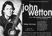 John Wetton at the Astoria, May 1996