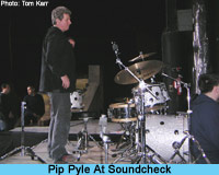 Pip Pyle at Hatfield and the North's Soundcheck (photo: Tom Karr)