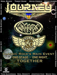 The Main Event: Journey, Styx and REO Speedwagon flyer